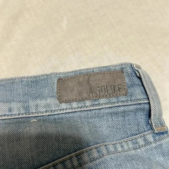Agolde Dakota Relaxed Skater Short Jeans Denim Distressed Size 28 - Picture 8 of 9